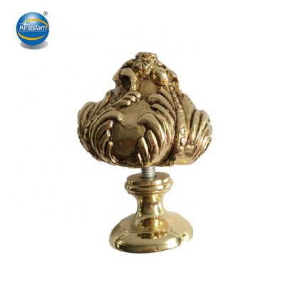 Factory Wholesale Custom-built Curtain Brass Decoration Parts End Decorative Flower