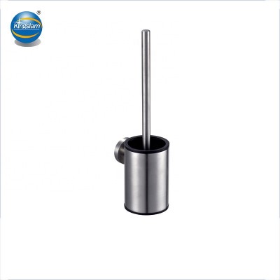 Classic Style Stainless Steel Round Toilet Brush Holder for Bathroom Lavatory