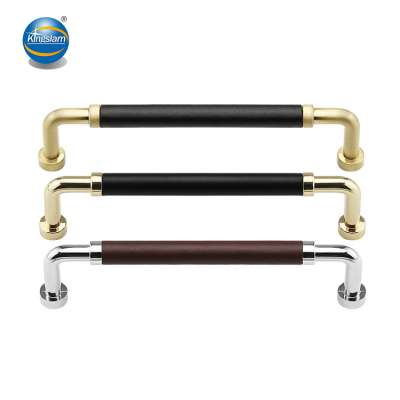 2018 new design kitchen cabinet handle leather handle